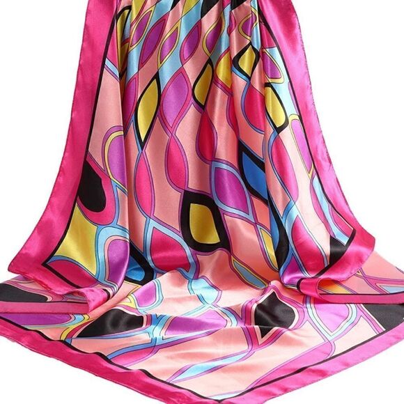 2 piece silky scarf set